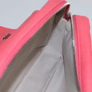 CHANEL Matelasse 31 Chain Shoulder Bag Calf Skin Pink CC Auth fm4289V-18