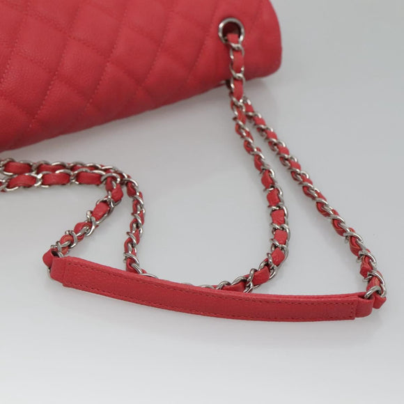 CHANEL Matelasse 31 Chain Shoulder Bag Calf Skin Pink CC Auth fm4289V