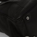 CHANEL Hand Bag Caviar Skin Dark Brown Silver CC Auth fm4328-12