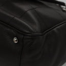 CHANEL Hand Bag Caviar Skin Dark Brown Silver CC Auth fm4328-13