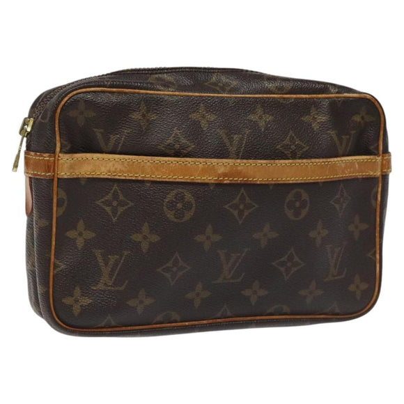 LOUIS VUITTON Monogram Compiegne 23 Clutch Bag M51847 LV Auth fm4345
