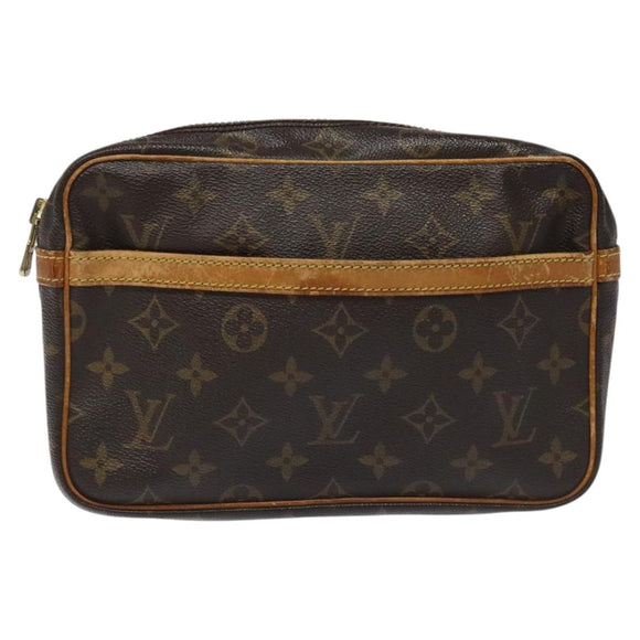 LOUIS VUITTON Monogram Compiegne 23 Clutch Bag M51847 LV Auth fm4345