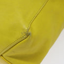 CELINE Hand Bag Leather Yellow Auth fm4363-14