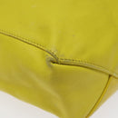 CELINE Hand Bag Leather Yellow Auth fm4363-15