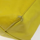 CELINE Hand Bag Leather Yellow Auth fm4363-9