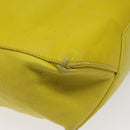 CELINE Hand Bag Leather Yellow Auth fm4363-16