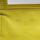 CELINE Hand Bag Leather Yellow Auth fm4363-17