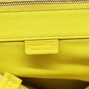CELINE Hand Bag Leather Yellow Auth fm4363-18
