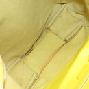 CELINE Hand Bag Leather Yellow Auth fm4363-11