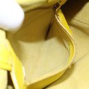 CELINE Hand Bag Leather Yellow Auth fm4363-21
