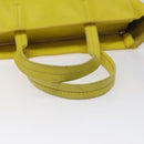 CELINE Hand Bag Leather Yellow Auth fm4363-7