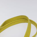 CELINE Hand Bag Leather Yellow Auth fm4363-8