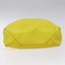 CELINE Hand Bag Leather Yellow Auth fm4363-5