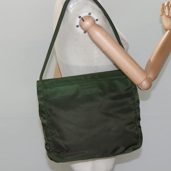 PRADA Tote Bag Nylon Khaki Auth fm4369