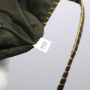 PRADA Hand Bag Satin Dark Brown Gold Auth fm4379V-12