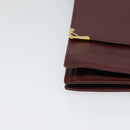 CARTIER Must Line Shoulder Bag Leather Bordeaux Gold Auth fm4381-10