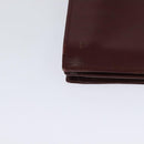 CARTIER Must Line Shoulder Bag Leather Bordeaux Gold Auth fm4381-12