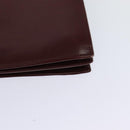 CARTIER Must Line Shoulder Bag Leather Bordeaux Gold Auth fm4381-13