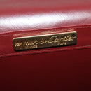 CARTIER Must Line Shoulder Bag Leather Bordeaux Gold Auth fm4381-16