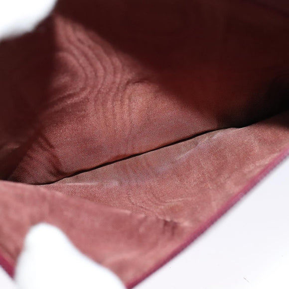 CARTIER Must Line Shoulder Bag Leather Bordeaux Gold Auth fm4381