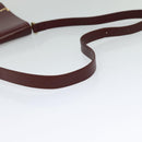 CARTIER Must Line Shoulder Bag Leather Bordeaux Gold Auth fm4381-7