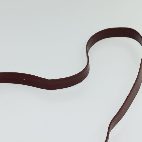 CARTIER Must Line Shoulder Bag Leather Bordeaux Gold Auth fm4381