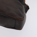 GUCCI Bamboo Shoulder Bag Leather Brown Gold 001 1705 1638 Auth fm4382-9