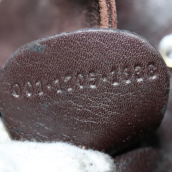 GUCCI Bamboo Shoulder Bag Leather Brown Gold 001 1705 1638 Auth fm4382