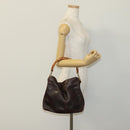 GUCCI Bamboo Shoulder Bag Leather Brown Gold 001 1705 1638 Auth fm4382-20