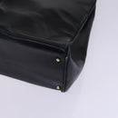 GUCCI Bamboo Hand Bag Leather Black Gold 002 2855 0322 0 Auth fm4384-9