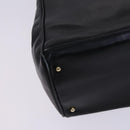 GUCCI Bamboo Hand Bag Leather Black Gold 002 2855 0322 0 Auth fm4384-16