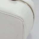 GUCCI Bamboo Vanity Pouch Patent leather White 032 1956 0151 Auth fm4397-15