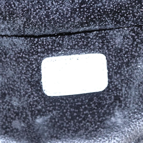 GUCCI Bamboo Vanity Pouch Patent leather White 032 1956 0151 Auth fm4397