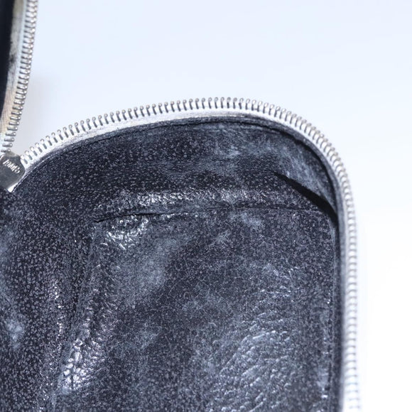 GUCCI Bamboo Vanity Pouch Patent leather White 032 1956 0151 Auth fm4397