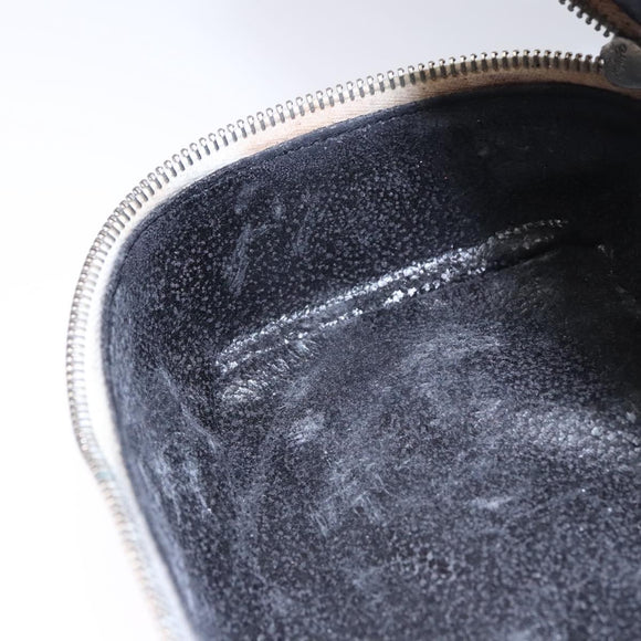 GUCCI Bamboo Vanity Pouch Patent leather White 032 1956 0151 Auth fm4397