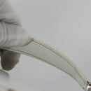 GUCCI Bamboo Vanity Pouch Patent leather White 032 1956 0151 Auth fm4397-8