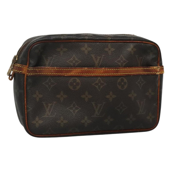 LOUIS VUITTON Monogram Compiegne 23 Clutch Bag M51847 LV Auth fm4399