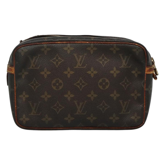 LOUIS VUITTON Monogram Compiegne 23 Clutch Bag M51847 LV Auth fm4399