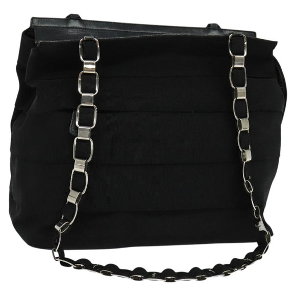 Salvatore Ferragamo Vala Shoulder Bag Canvas Black Auth fm4422