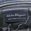Salvatore Ferragamo Vala Shoulder Bag Canvas Black Auth fm4422-14