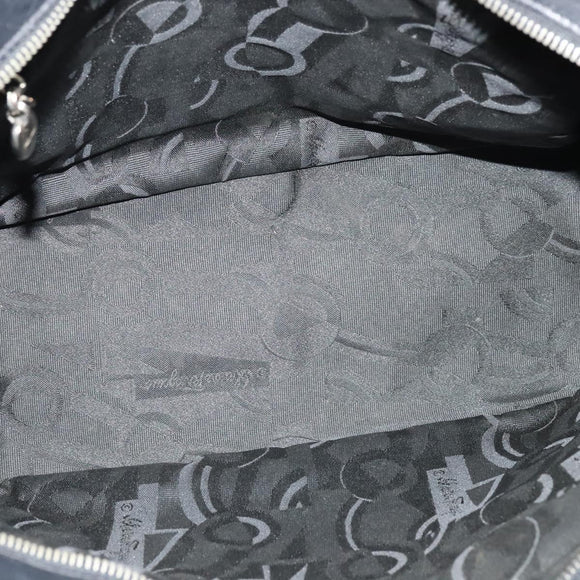 Salvatore Ferragamo Vala Shoulder Bag Canvas Black Auth fm4422