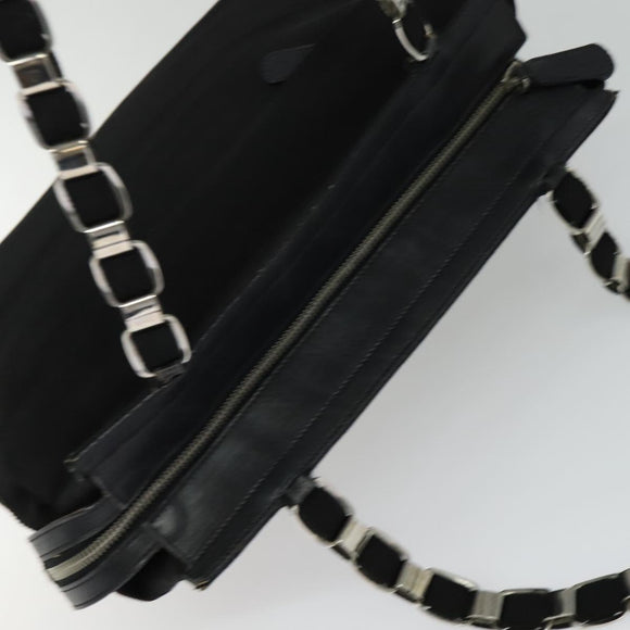 Salvatore Ferragamo Vala Shoulder Bag Canvas Black Auth fm4422