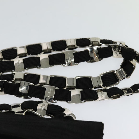 Salvatore Ferragamo Vala Shoulder Bag Canvas Black Auth fm4422