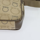 Salvatore Ferragamo Shoulder Bag Canvas Beige Auth fm4423-11