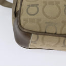 Salvatore Ferragamo Shoulder Bag Canvas Beige Auth fm4423-12