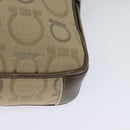 Salvatore Ferragamo Shoulder Bag Canvas Beige Auth fm4423-13
