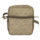 Salvatore Ferragamo Shoulder Bag Canvas Beige Auth fm4423-2