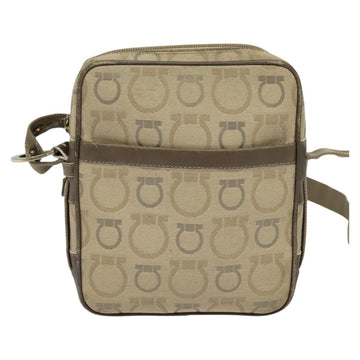 Salvatore Ferragamo Shoulder Bag Canvas Beige Auth fm4423 - 0