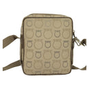 Salvatore Ferragamo Shoulder Bag Canvas Beige Auth fm4423-3