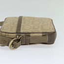 Salvatore Ferragamo Shoulder Bag Canvas Beige Auth fm4423-3
